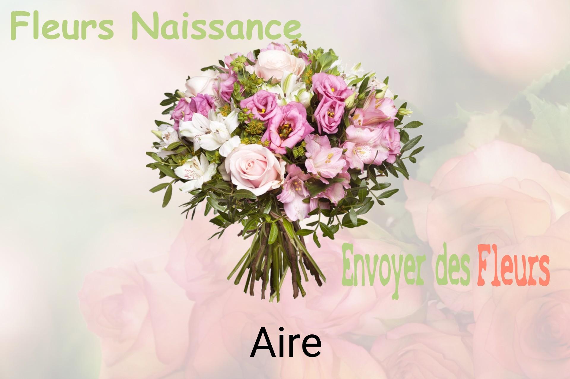 Bouquet de fleurs de naissance livré à Aire